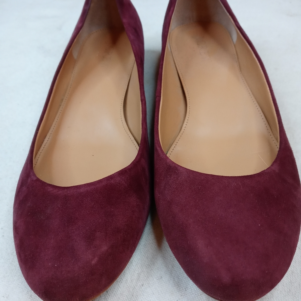 J. Crew women's burgundy suede flats sz 9 M